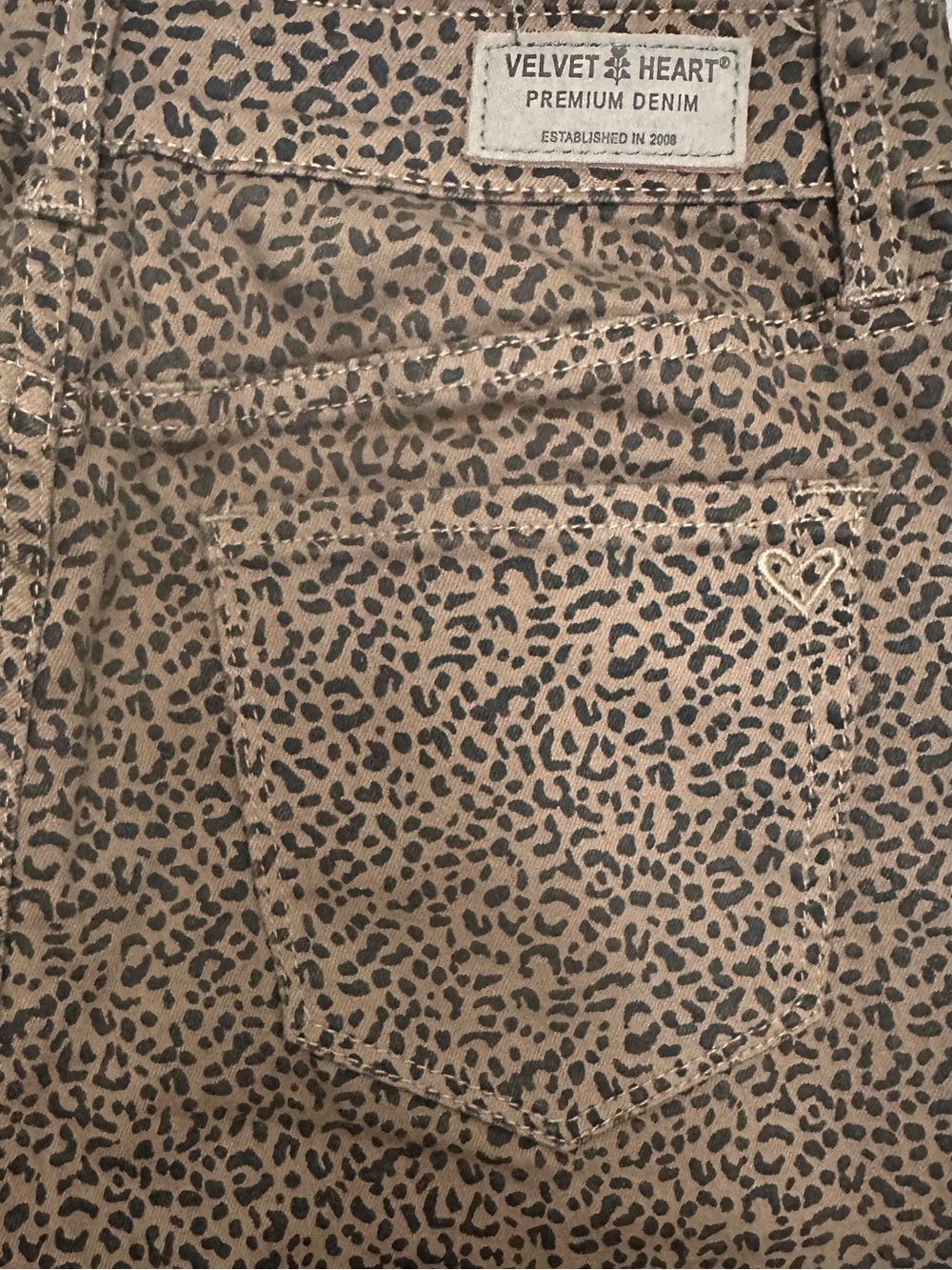 Velvet Heart Alisia Mid Rise Skinny Leopard Print Jeans Size 29 - Picture 7 of 7